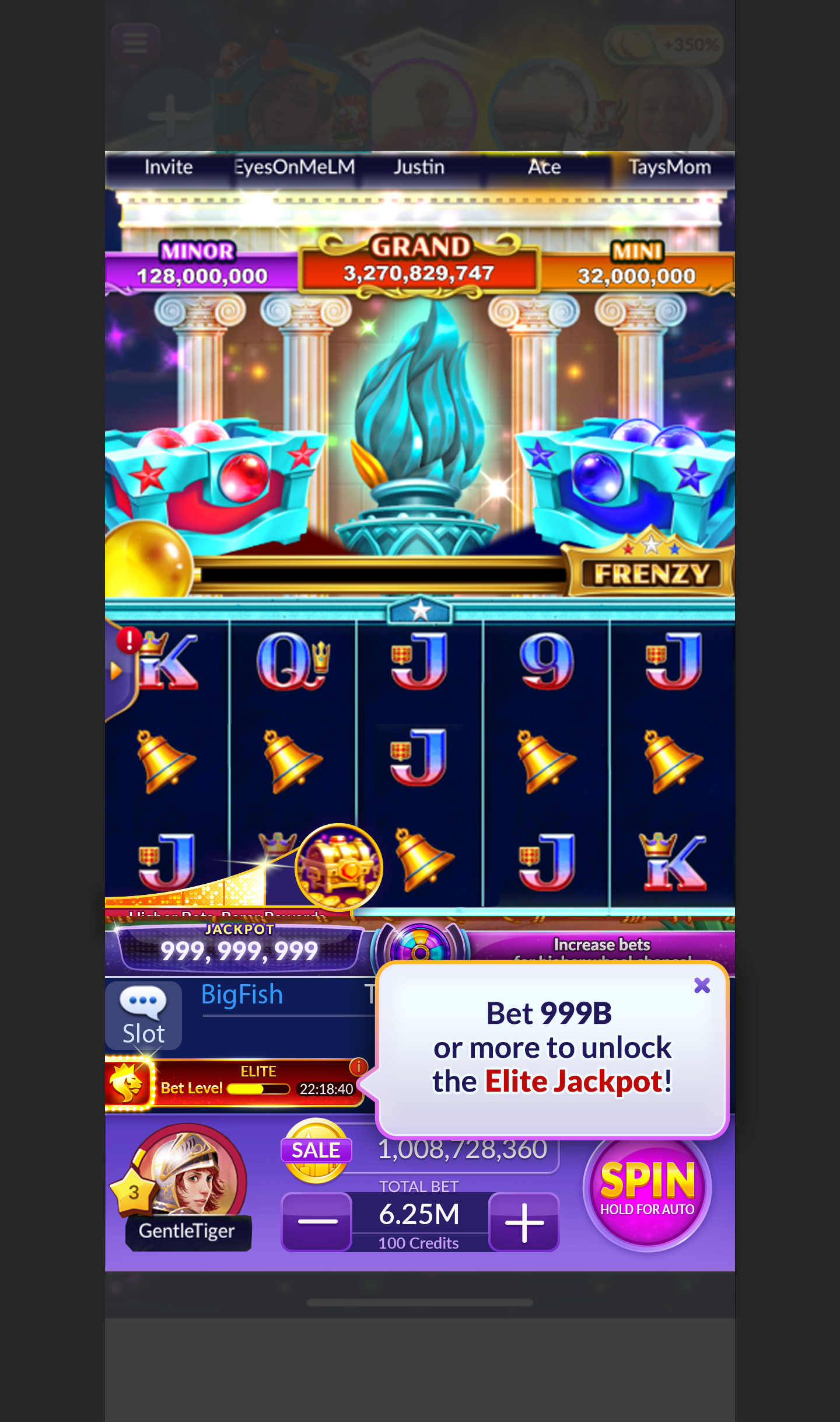 Elite Jackpot — intro tooltip